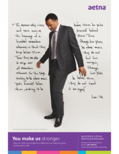 Aetna "You Make Us" employee poster